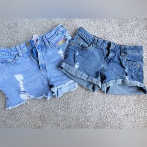 Stylish Denim Shorts Set